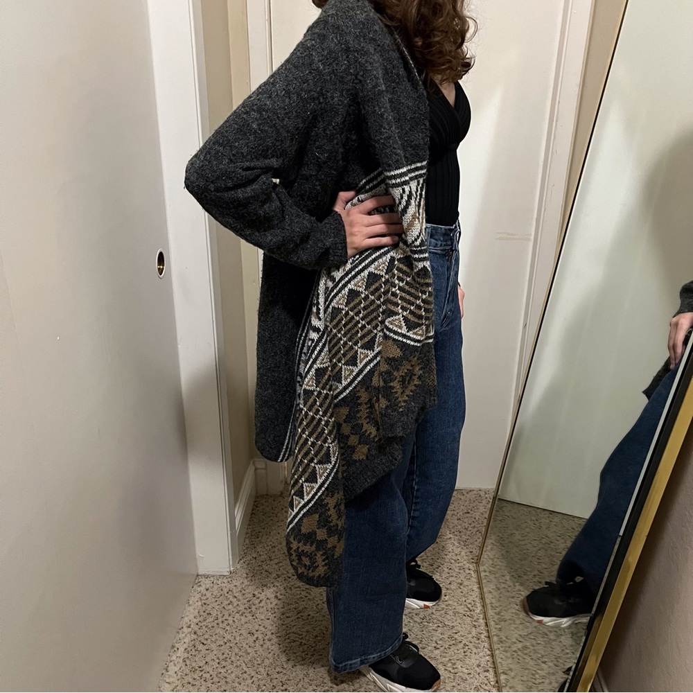 Cozy Black and Brown Cardigan from Debut Chic